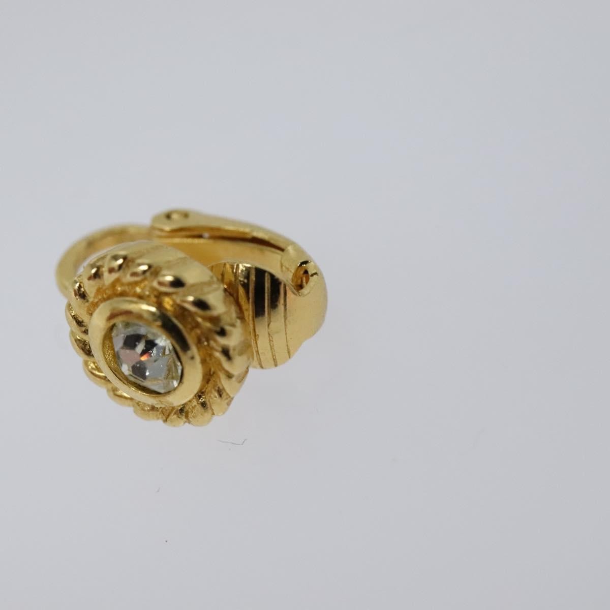 Christian Dior Vintage Clip-On Earrings Metal Gold Metal Earrings Jewelry ()