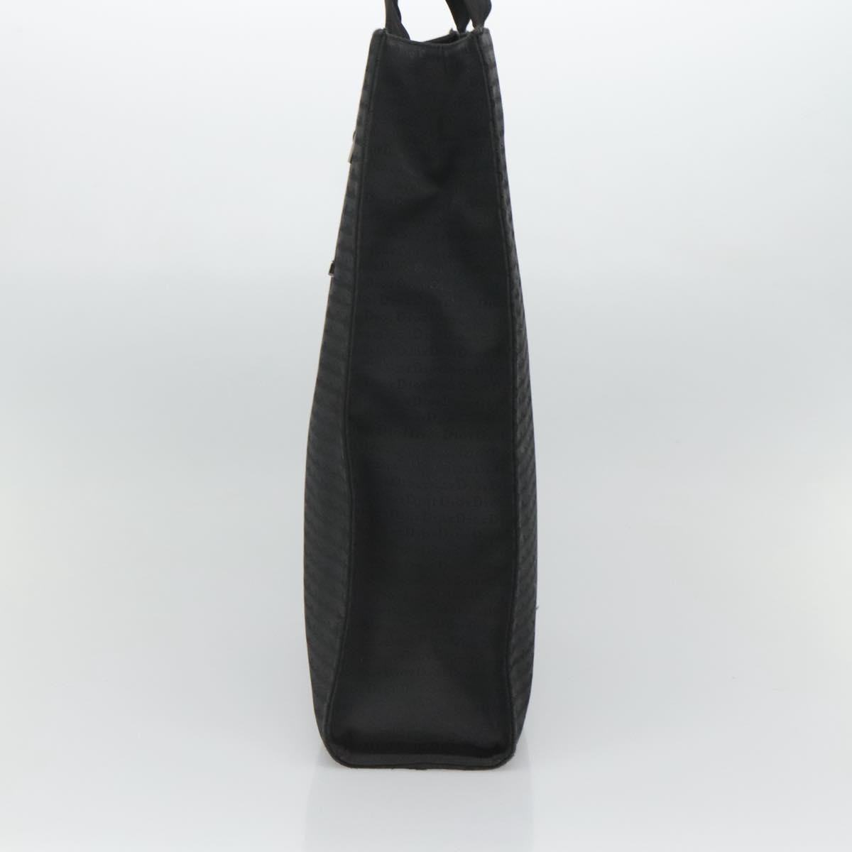 Christian Dior Vintage Tote Canvas Black Canvas Tote Bag Bag ()