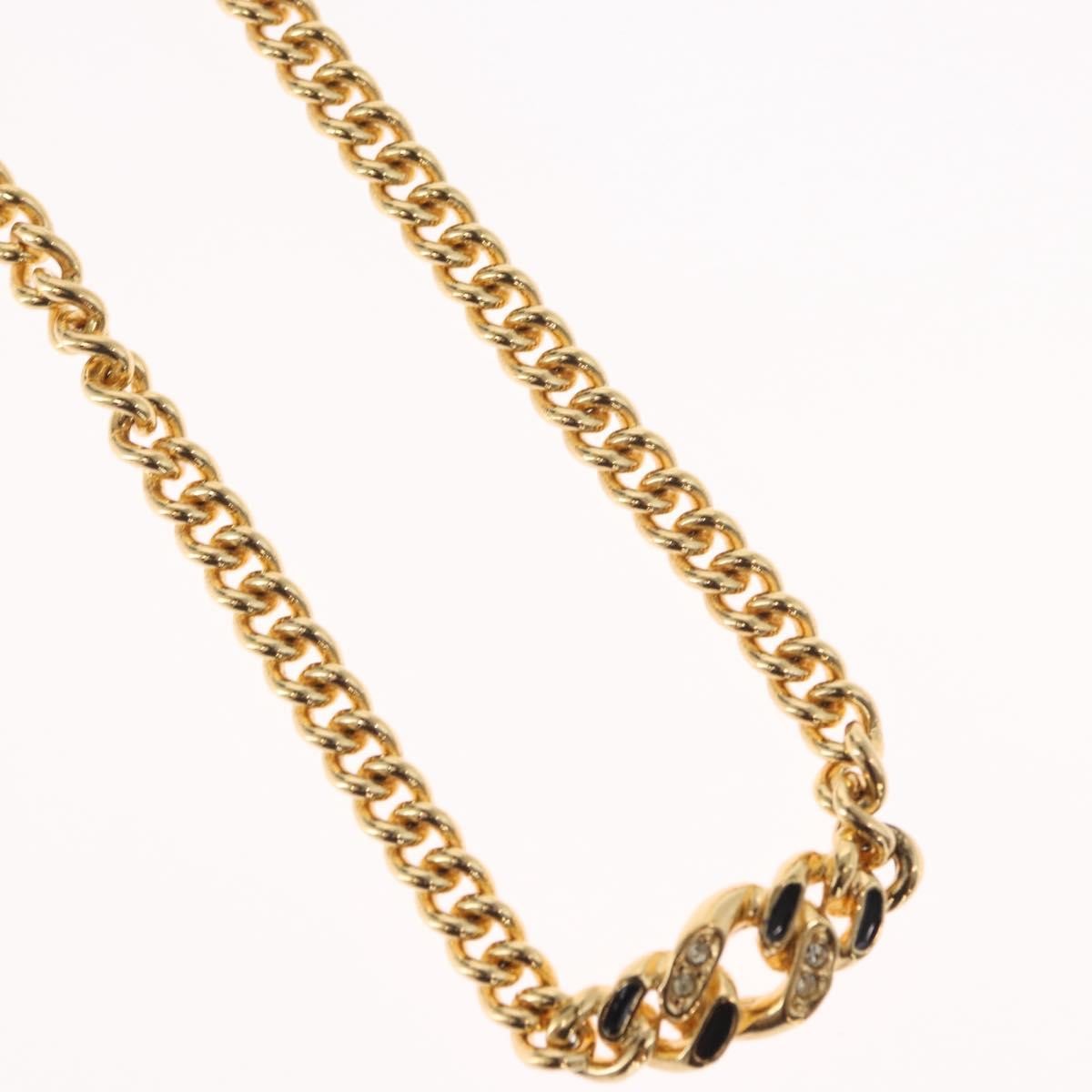Christian Dior Vintage Cd Pendant Necklace Metal Gold Metal Necklace Jewelry ()
