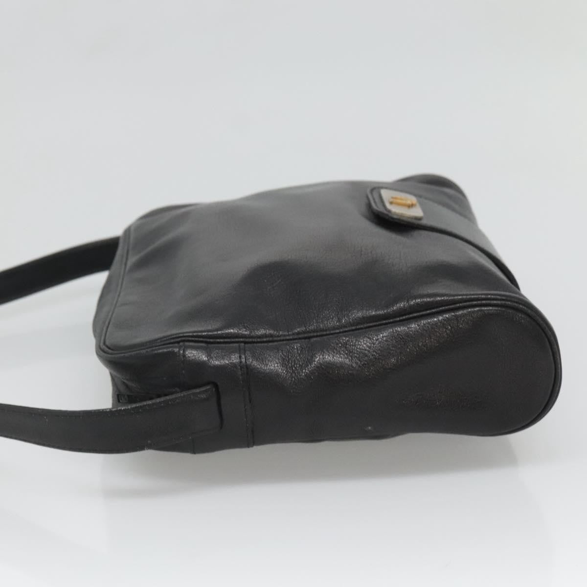 Christian Dior Shoulder Bag Leather Black Leather Shoulder Bag Bag ()