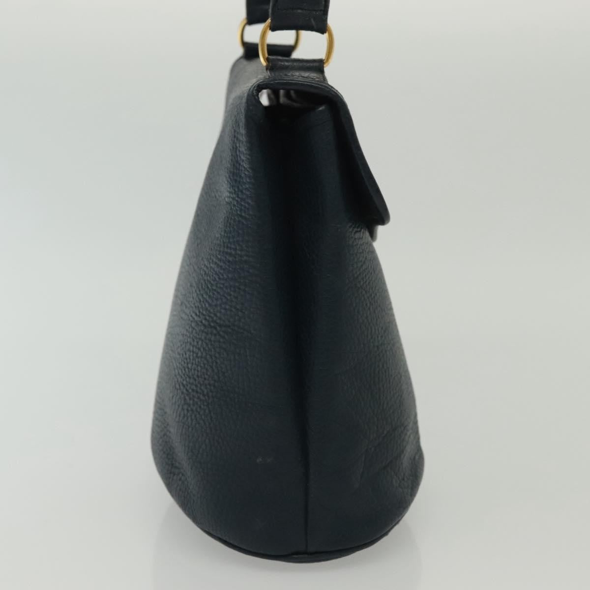 Christian Dior Vintage Handbag Leather Navy Leather Handbag ()