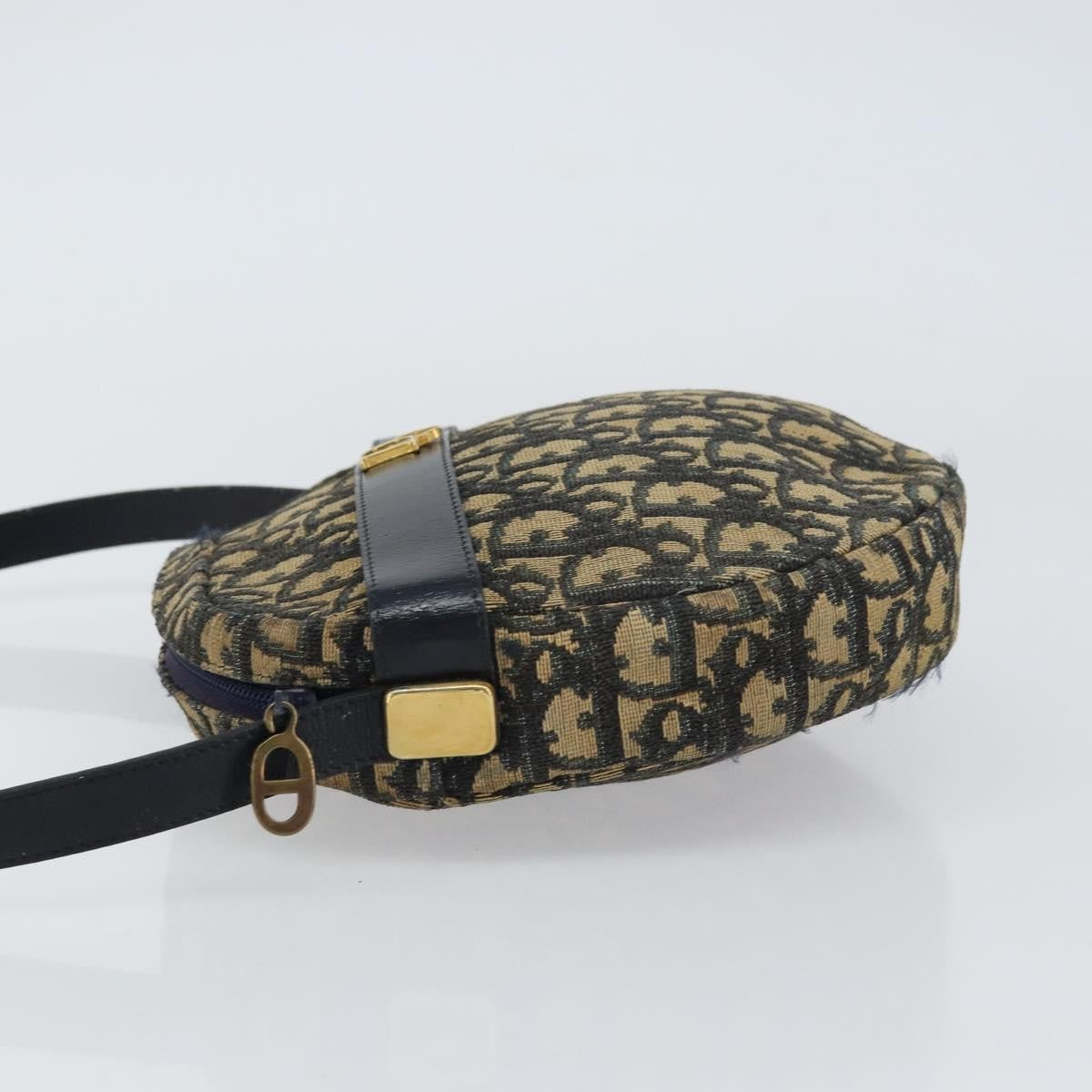 Christian Dior Vintage Trotter Shoulder Bag Canvas Navy Canvas Shoulder Bag Bag ()