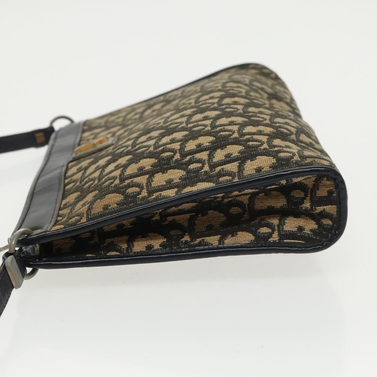 Christian Dior Vintage Trotter Shoulder Bag Canvas Navy Canvas Bag ()
