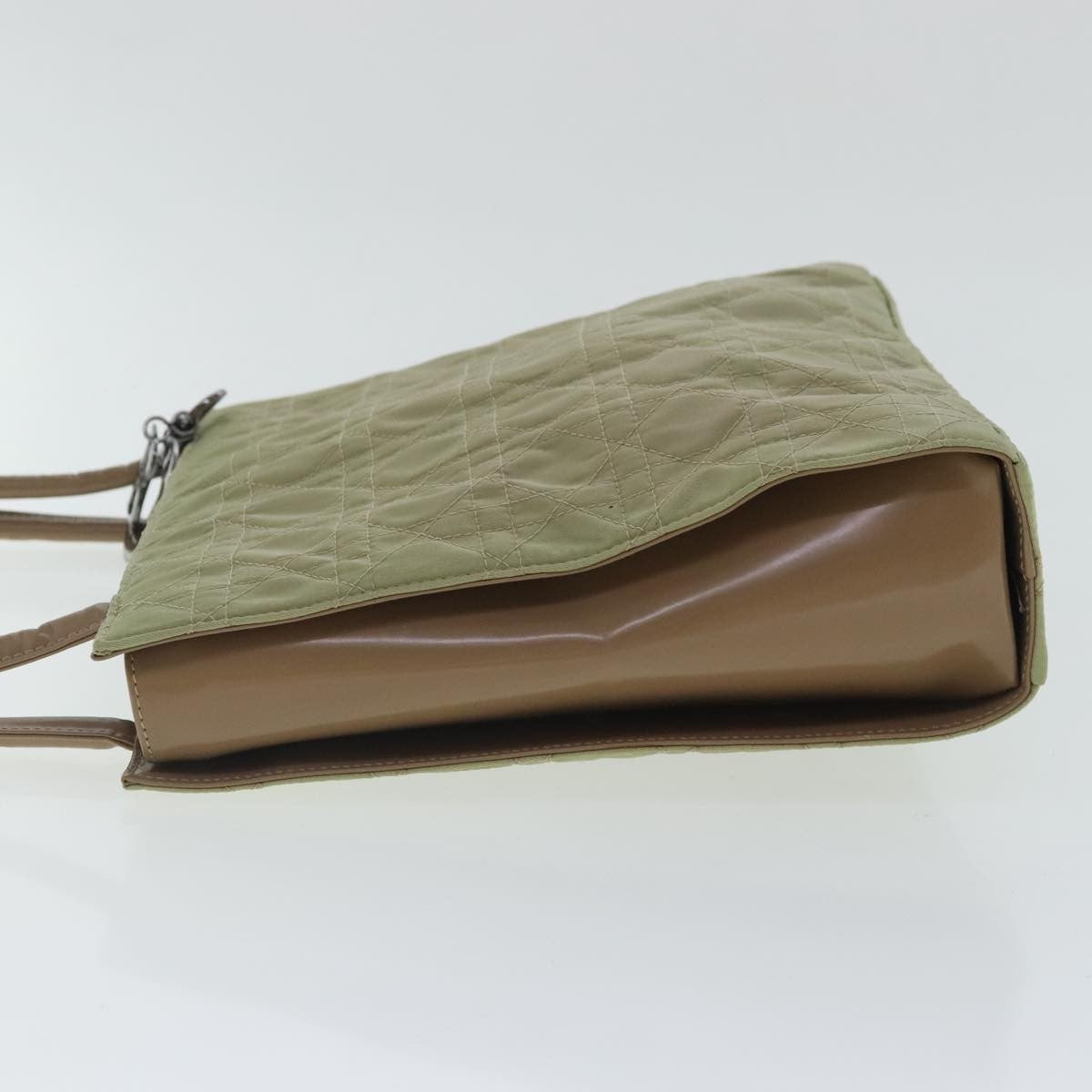 Christian Dior Vintage Tote Cannage Quilt Nylon Beige Nylon Tote Bag Bag ()