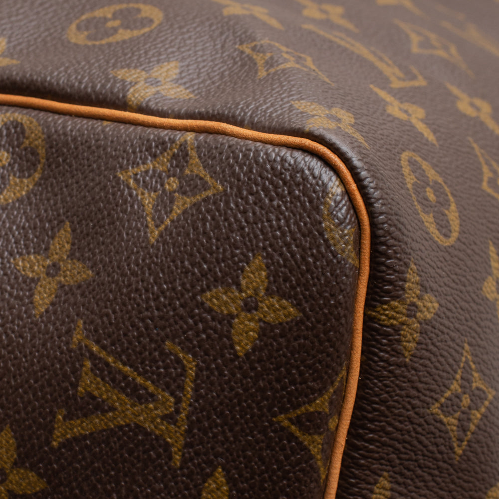 Sac Keepall 55 en toile monogramme marron