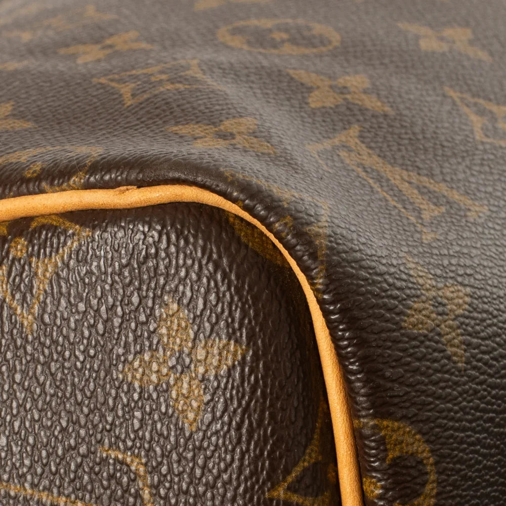 Sac Keepall 55 Vintage en toile monogram marron