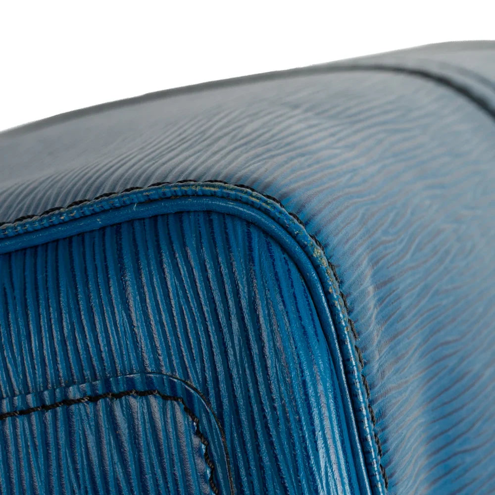 Sac Keepall 45 Vintage en cuir épi bleu