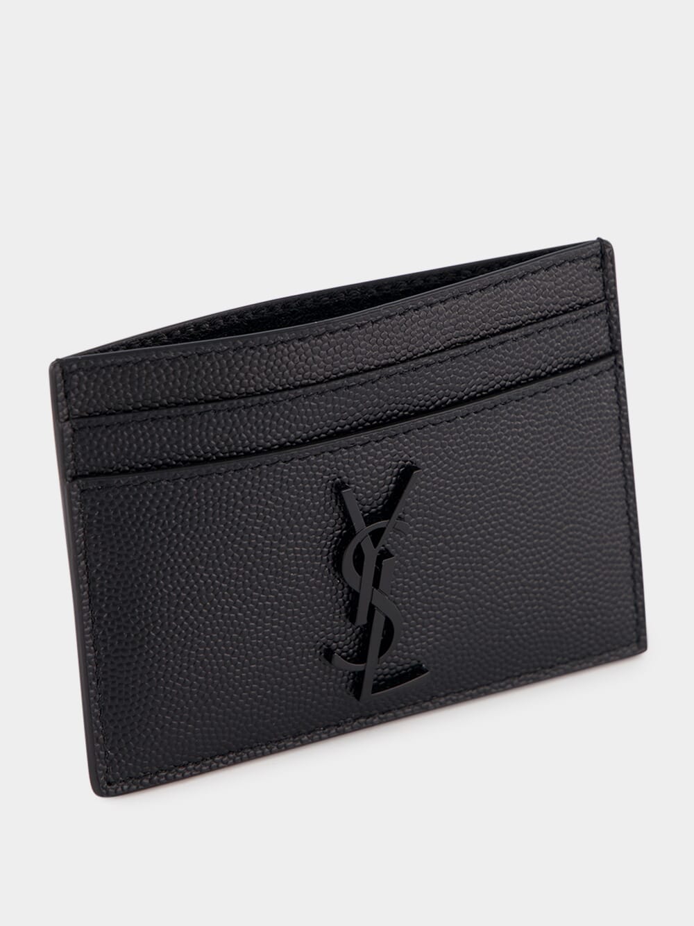 Logo Plaque Leather Card Holder