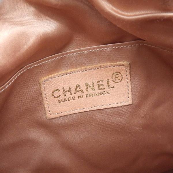 Chanel Quilted Satin Drawstring Backpack Canvas Backpack in Good condition