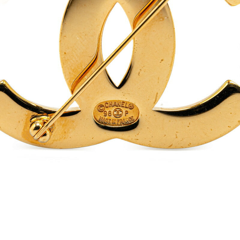 Chanel Gold Plated Coco Mark Brooch 98P
