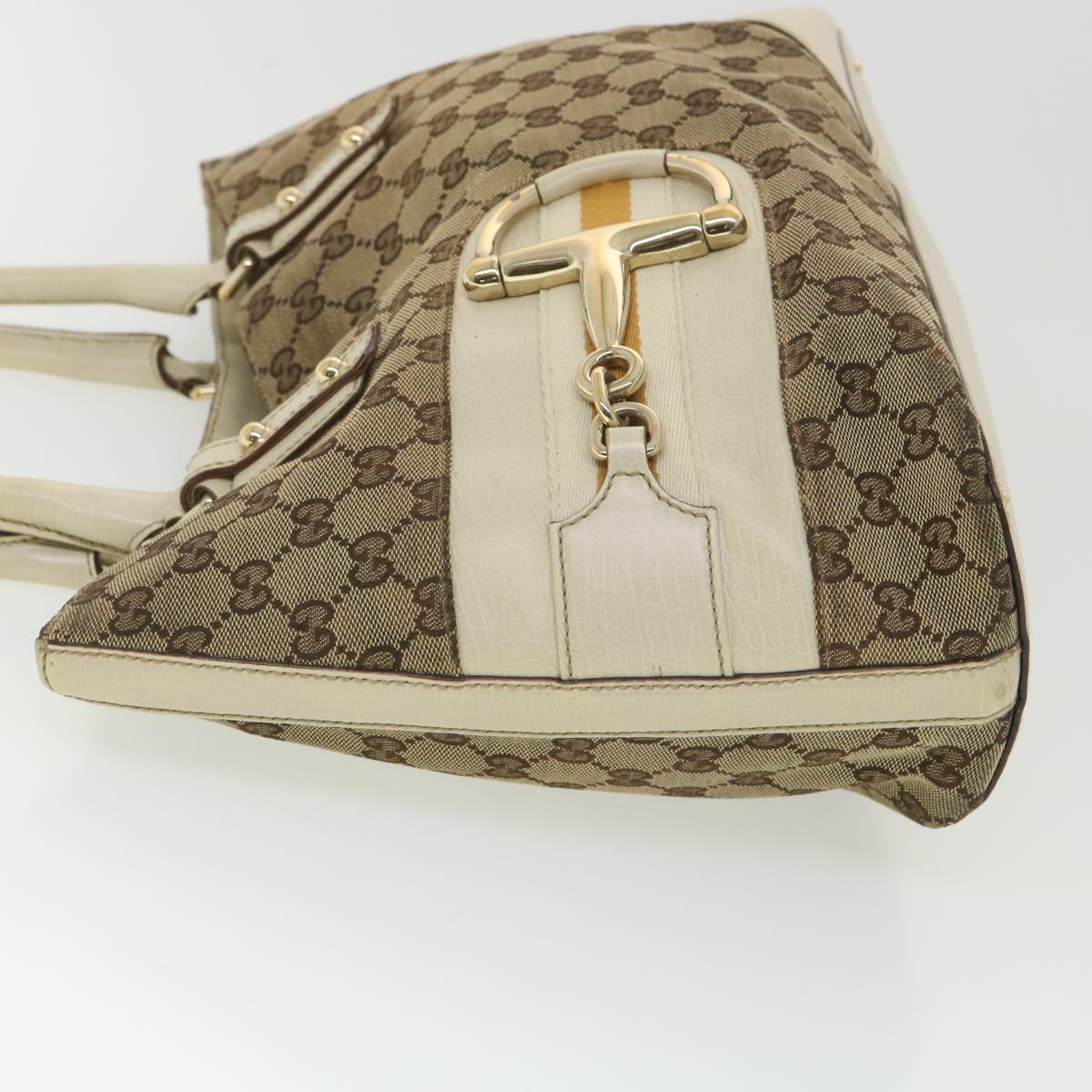 GUCCI GG Canvas Sherry Line Shoulder Bag Beige 137385 th3490