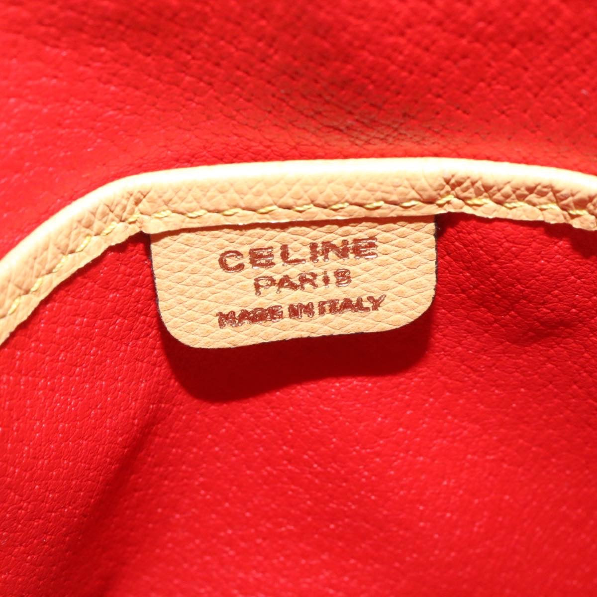 Celine 2Way Hand Bag Shoulder Bag Caviar Skin Yellow am1494s