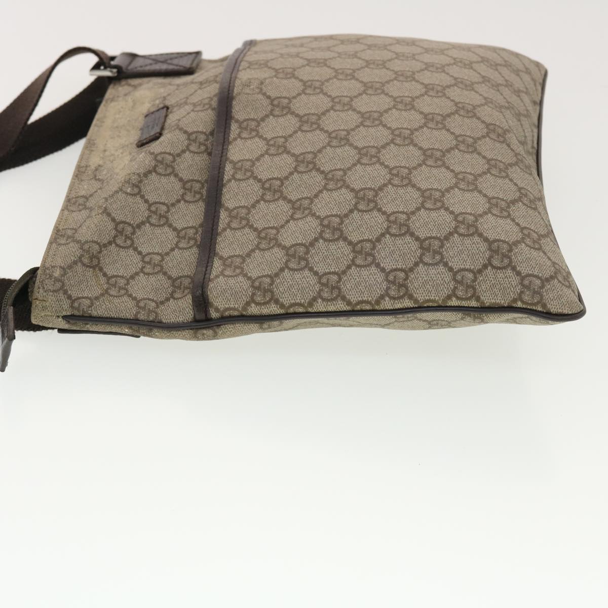 GUCCI GG Canvas Shoulder Bag PVC Leather Beige 141626 ti1052