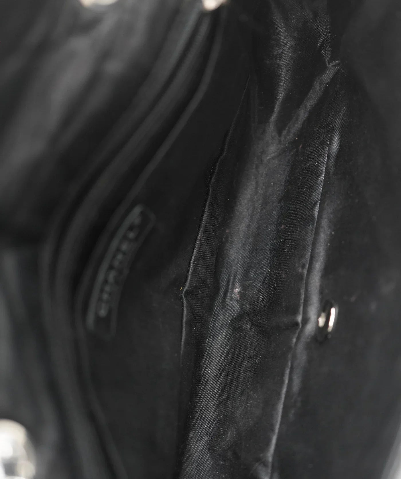 Black Perforated Calfskin Medium 50's Flap Bag