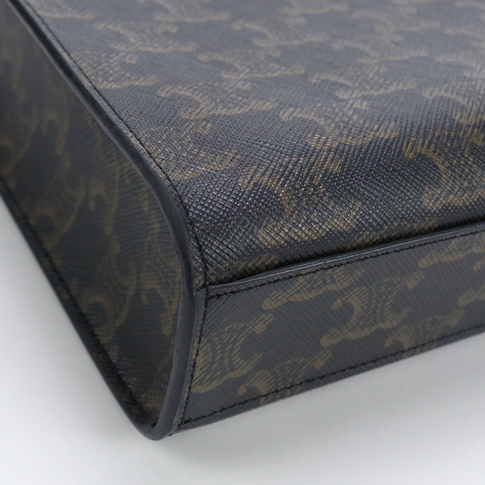 CELINE Tote Bag Mini vertical hippopotamus PVC/Triomphe canvas Brown Women