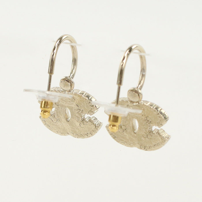 CHANEL Rhinestone Pierce COCO Mark metal gold Women