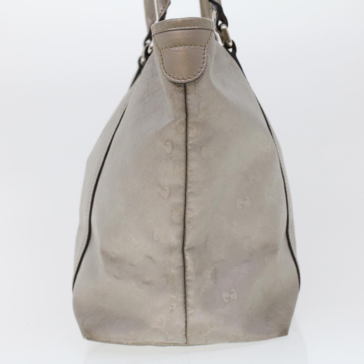 GUCCI GG Canvas Shoulder Bag Silver 197953 uy130