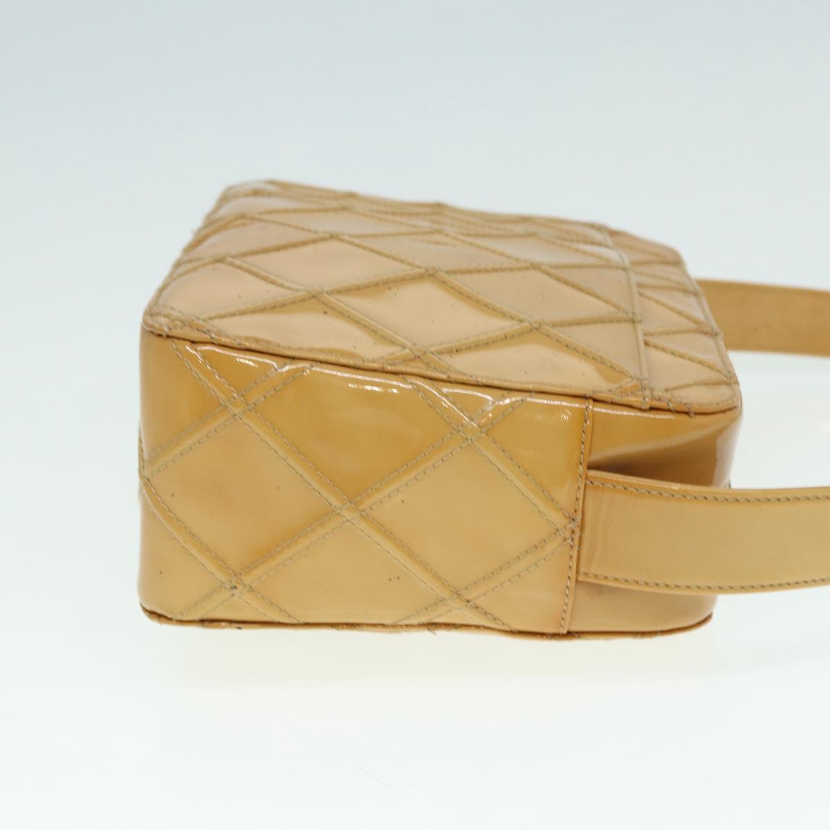 Chanel Bicolore Shoulder Bag Enamel Yellow Silver CC Auth yb