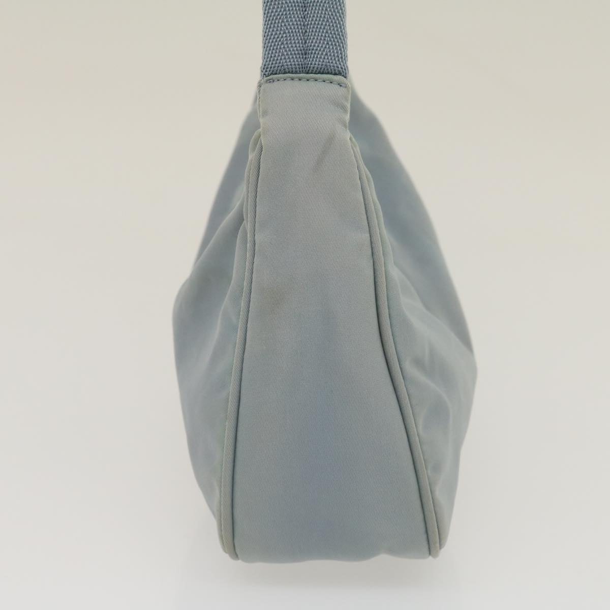 Prada Pouch Hand Bag Nylon Light Blue yk4554