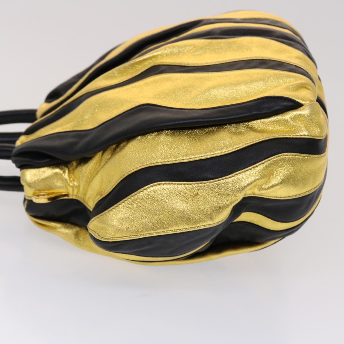 Prada Hand Bag Nylon 2way Gold Tone yk7593