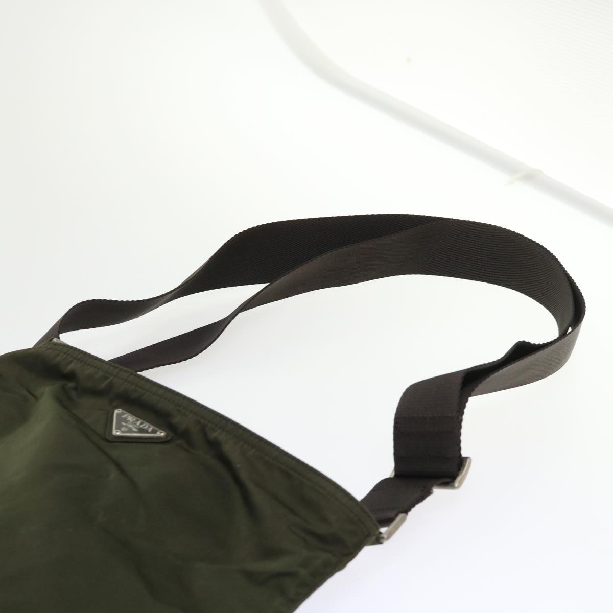 Prada Shoulder Bag Nylon Khaki yk7822B