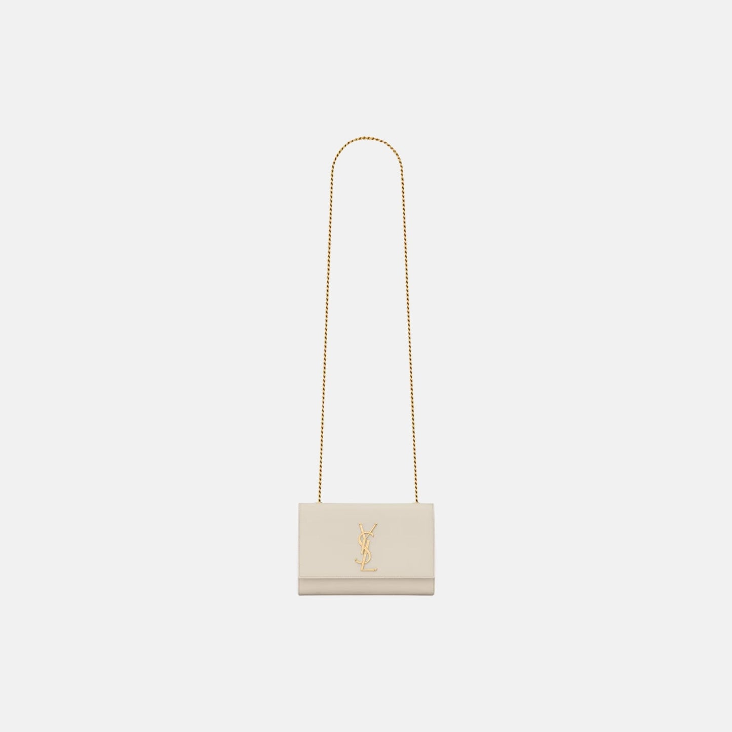 Yves Saint Laurent Kate Small In Grain De Poudre Embossed Leather, Blanc, Front