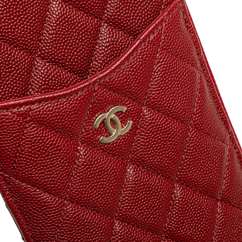 Chanel Coco Mark Caviar Skin Long Wallet