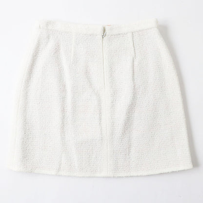 Chanel Tweed Skirt P62765 Ecru 42