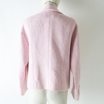 Chanel Tweed Blouson P70560 Baby Pink 40