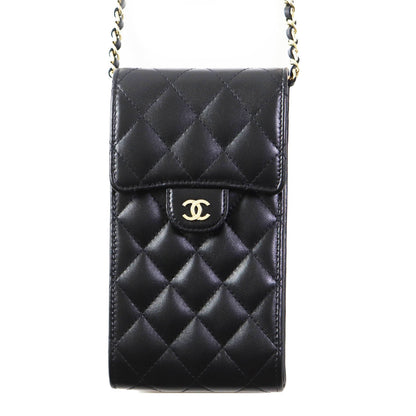 CHANEL Shoulder Bag AP2164 Lamb leather black Matrasse