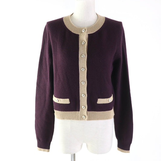 Chanel Cashmere Polyester Cardigan 38 Women