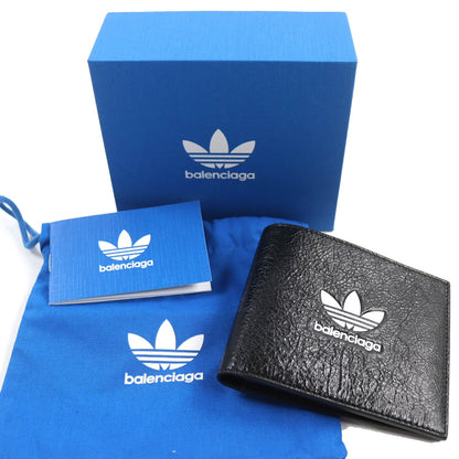 Balenciaga Leather Bifold Wallet with Logo