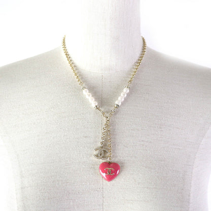 Chanel Heart Pearl Rhinestone Choker Necklace
