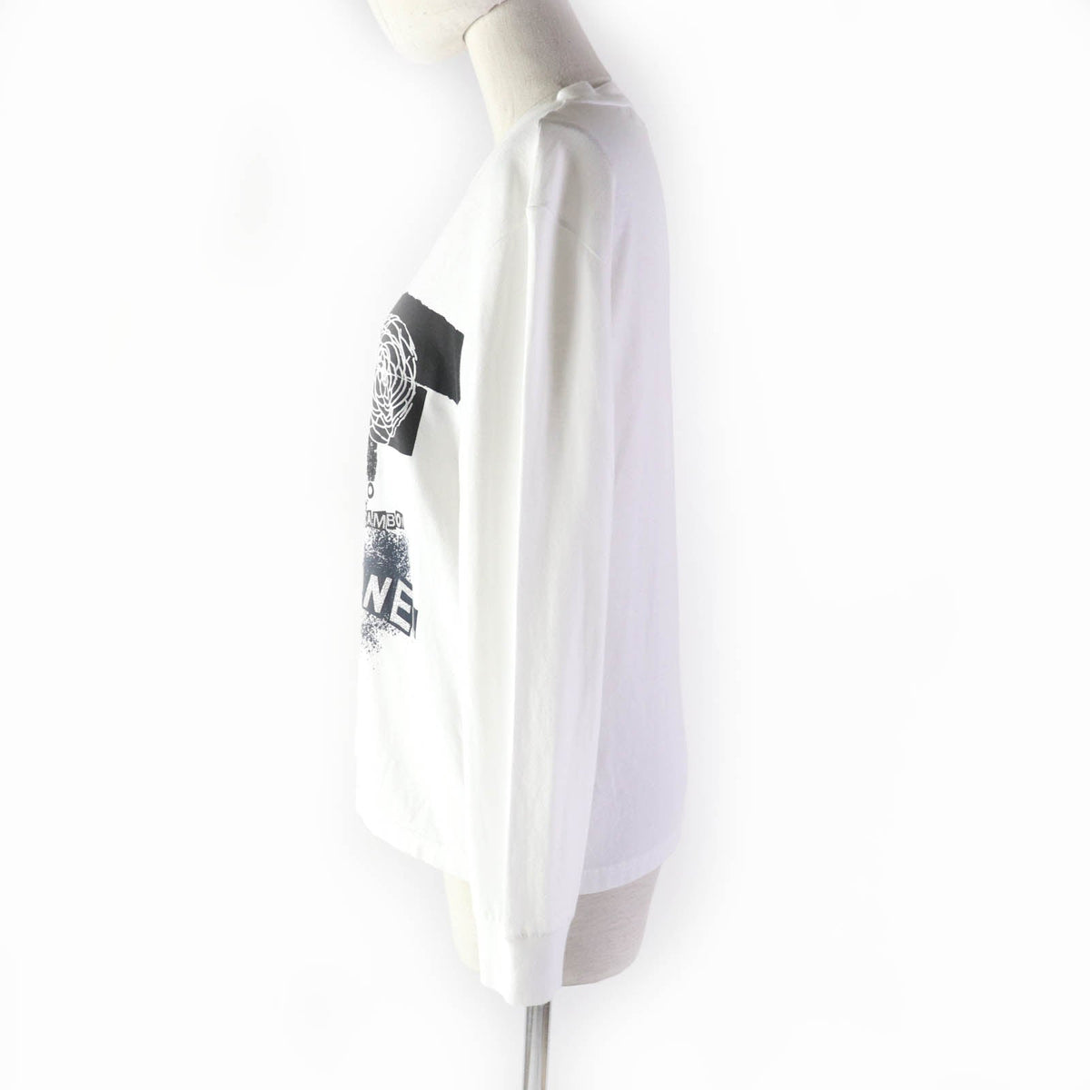 Chanel Cotton Sequin Camellia Logo Long Sleeve Tee