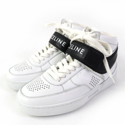 CELINE High cut sneakers CT-03 Body: Leather White black Women 35 Used