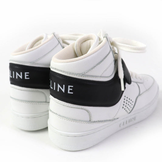 CELINE High cut sneakers CT-03 Body: Leather White black Women 35 Used