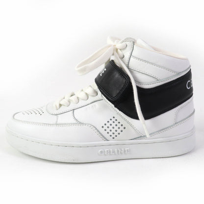 CELINE High cut sneakers CT-03 Body: Leather White black Women 35 Used