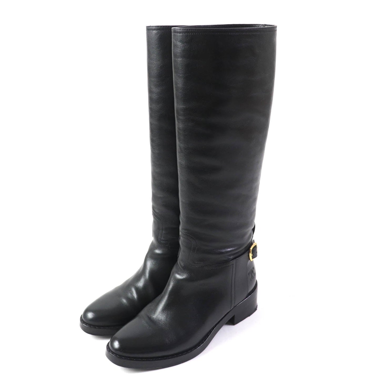 CELINE leather black Women 37 Secondhand