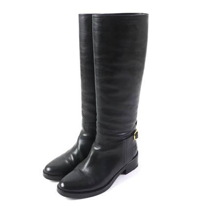 CELINE leather black Women 37 Secondhand