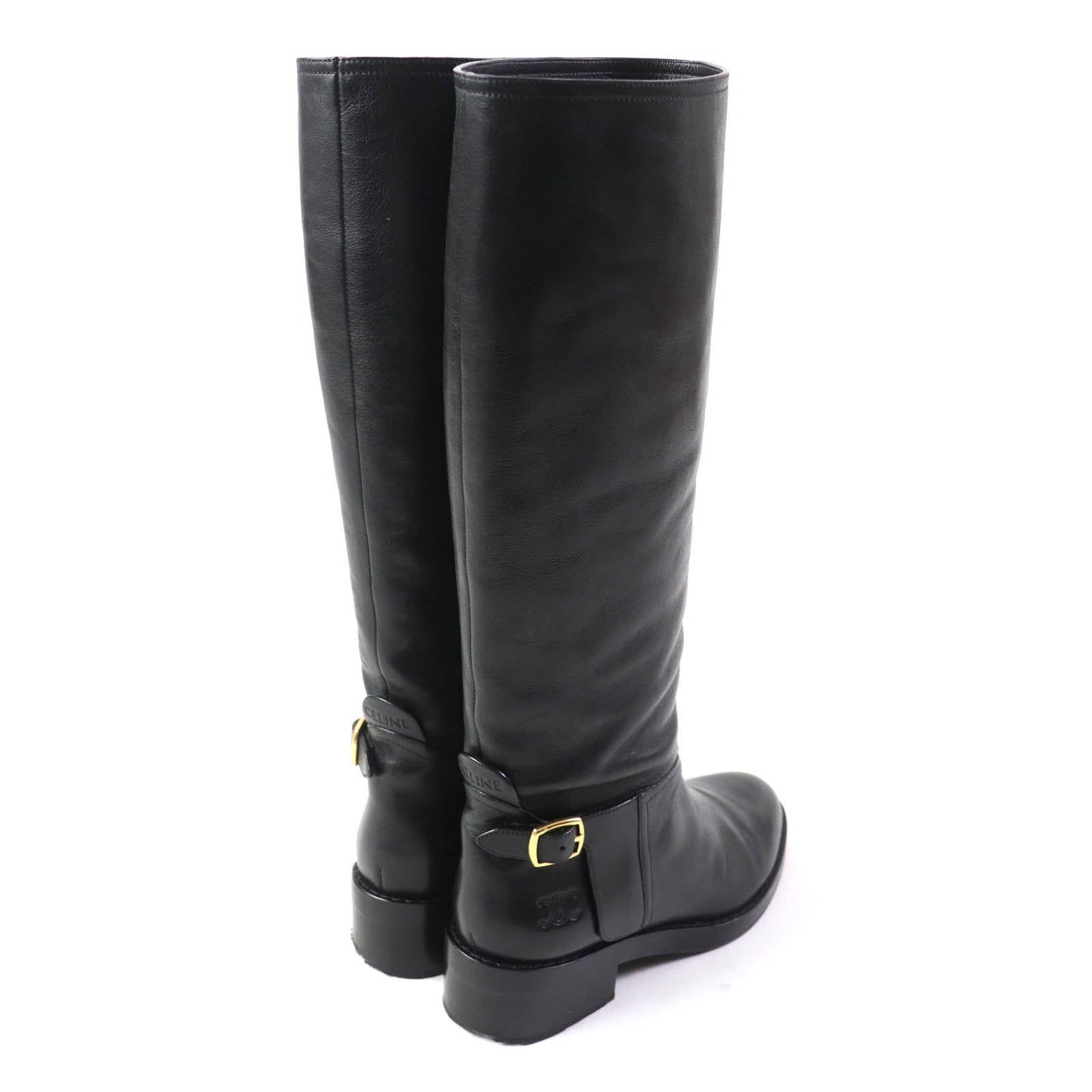 CELINE leather black Women 37 Secondhand