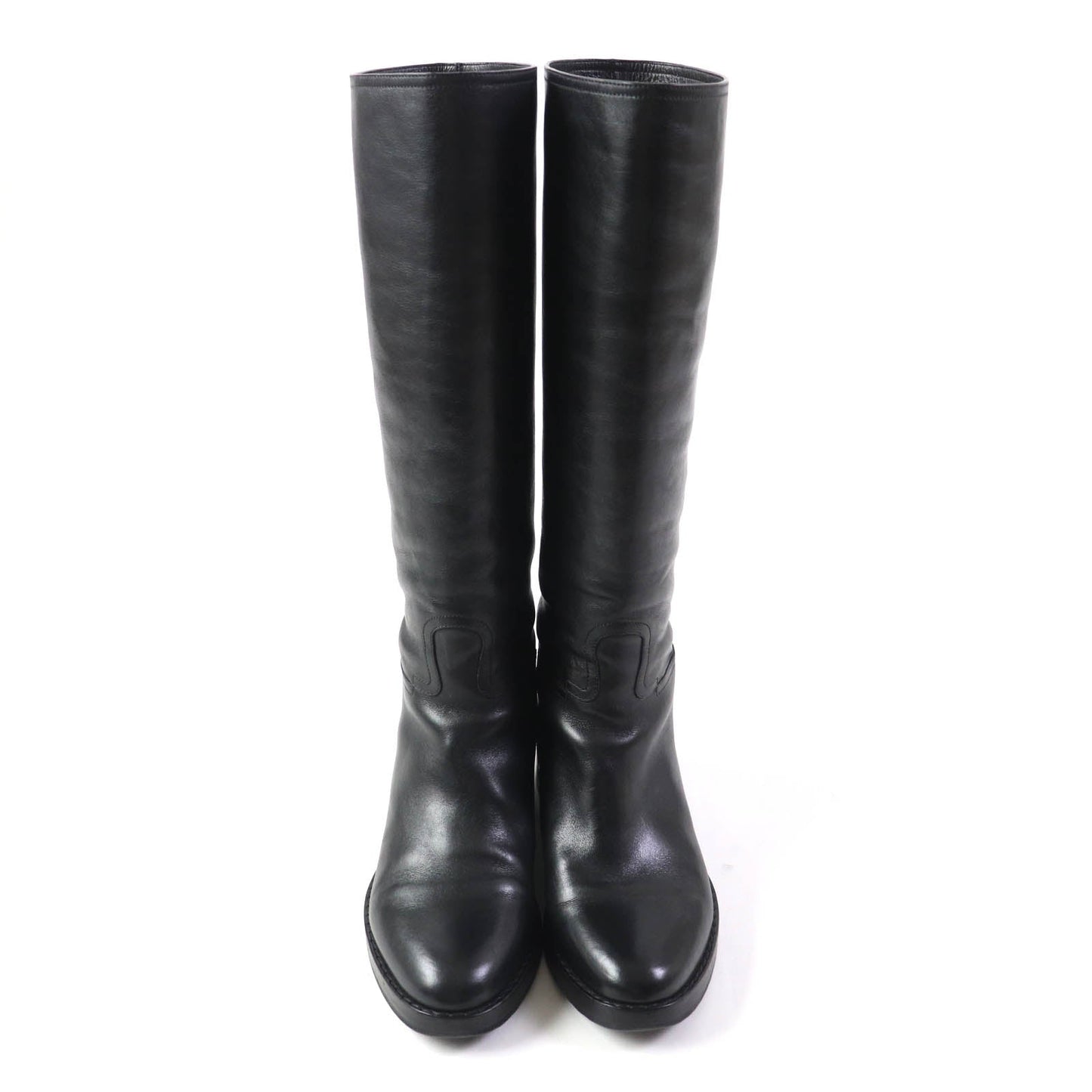 CELINE leather black Women 37 Secondhand