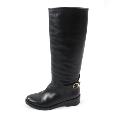 CELINE leather black Women 37 Secondhand