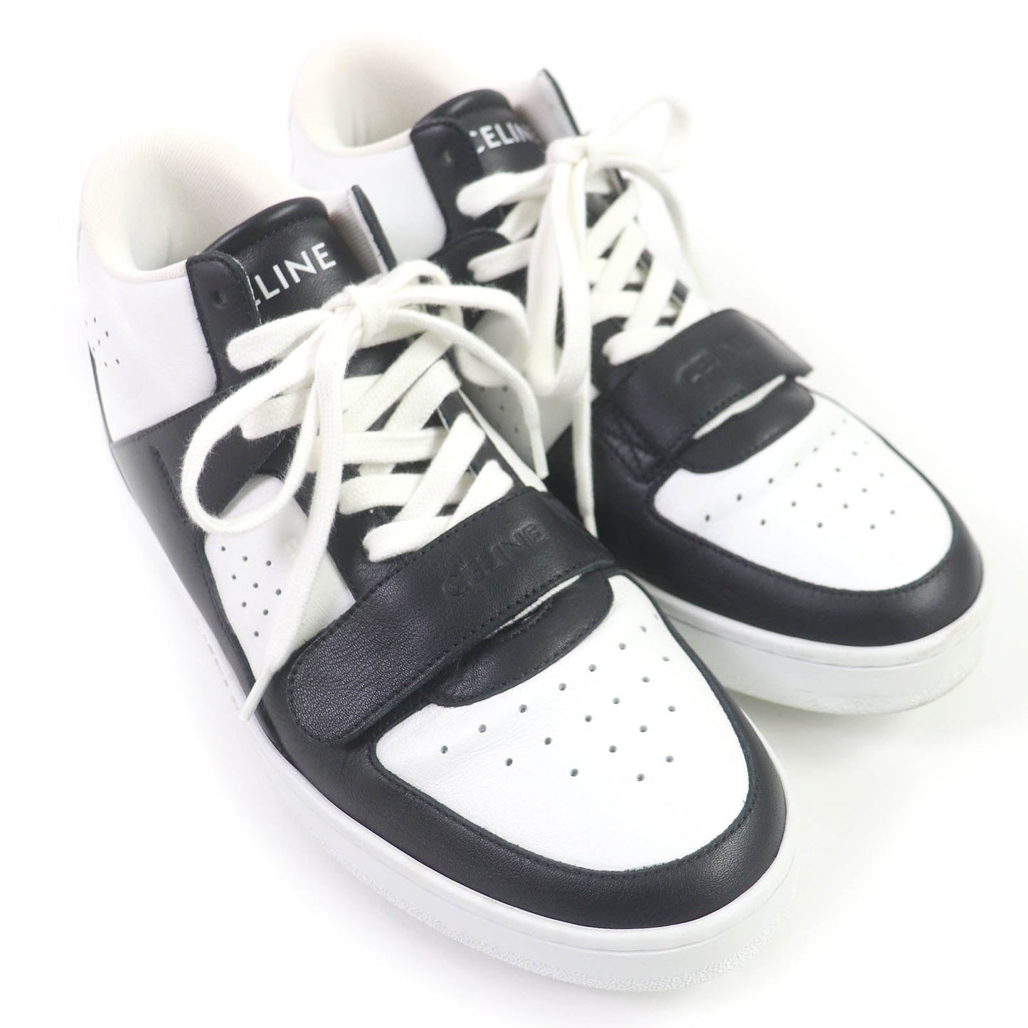 CELINE sneakers CT-02 Body: Leather White black mens 40 Used
