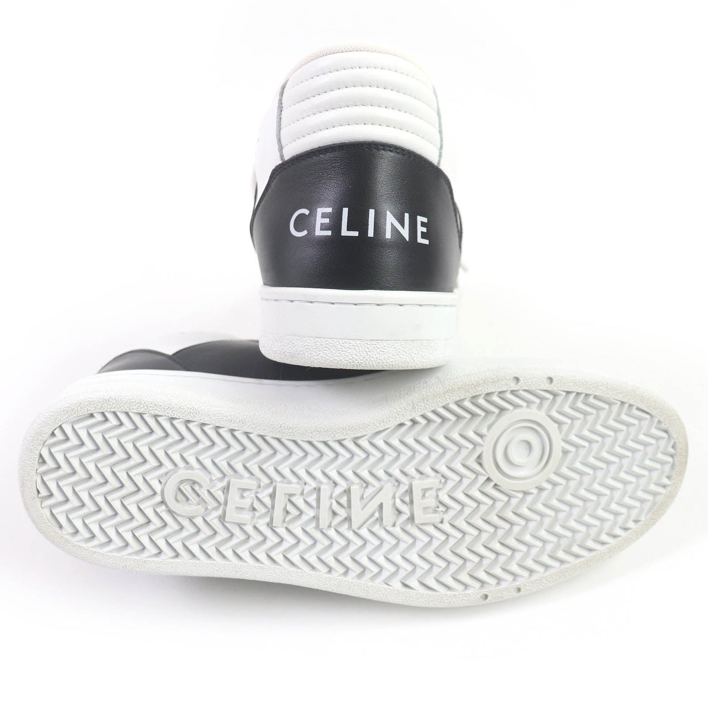 CELINE sneakers CT-02 Body: Leather White black mens 40 Used