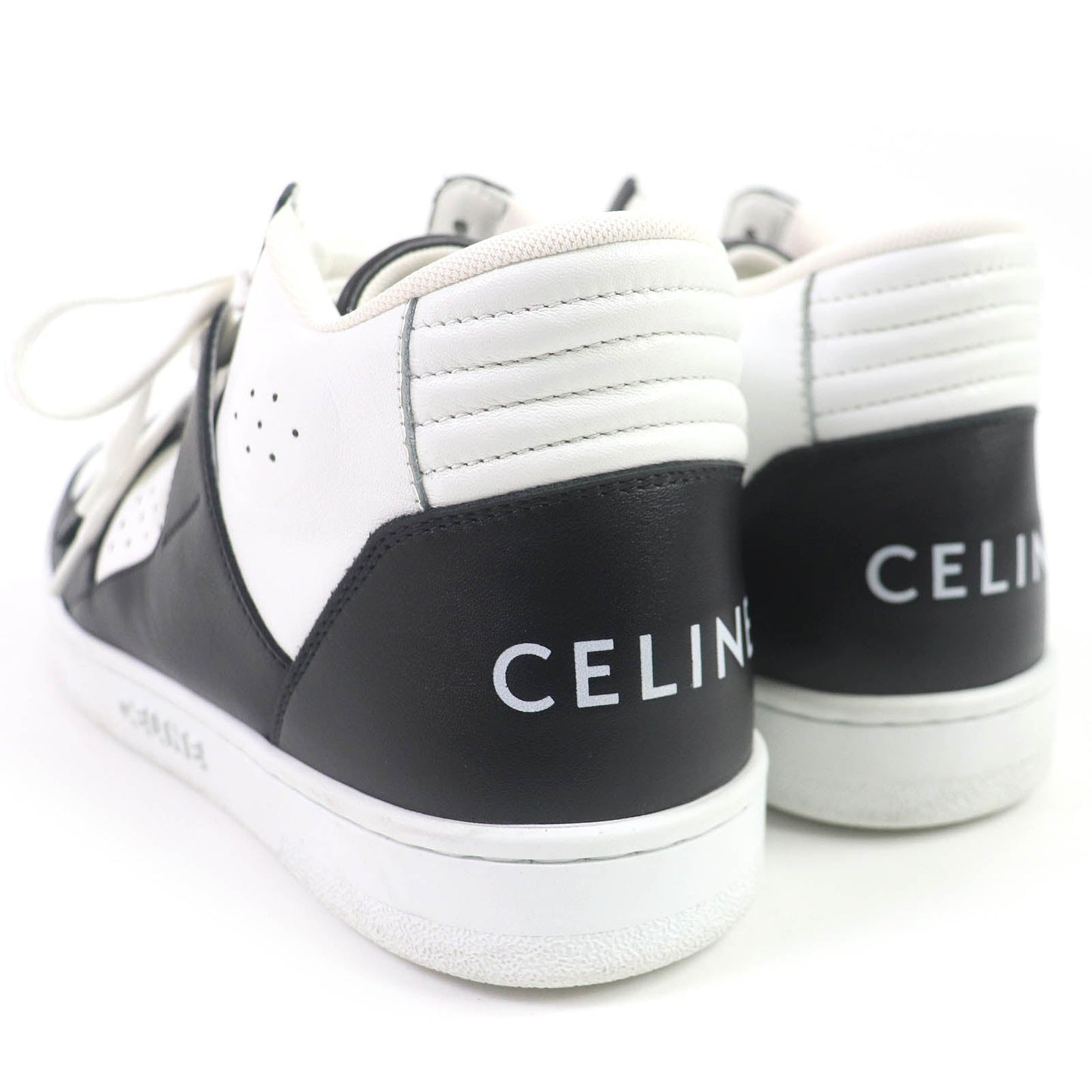 CELINE sneakers CT-02 Body: Leather White black mens 40 Used