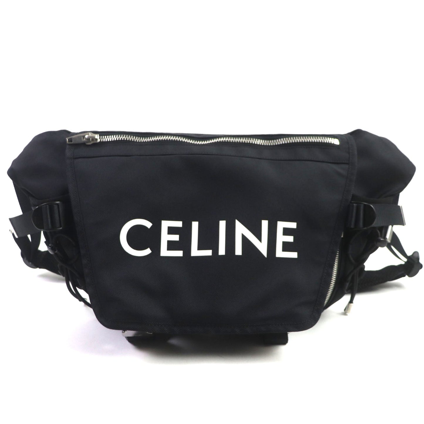 CELINE Sling bag 19869 Nylon black Medium Trekking Messenger mens Secondhand