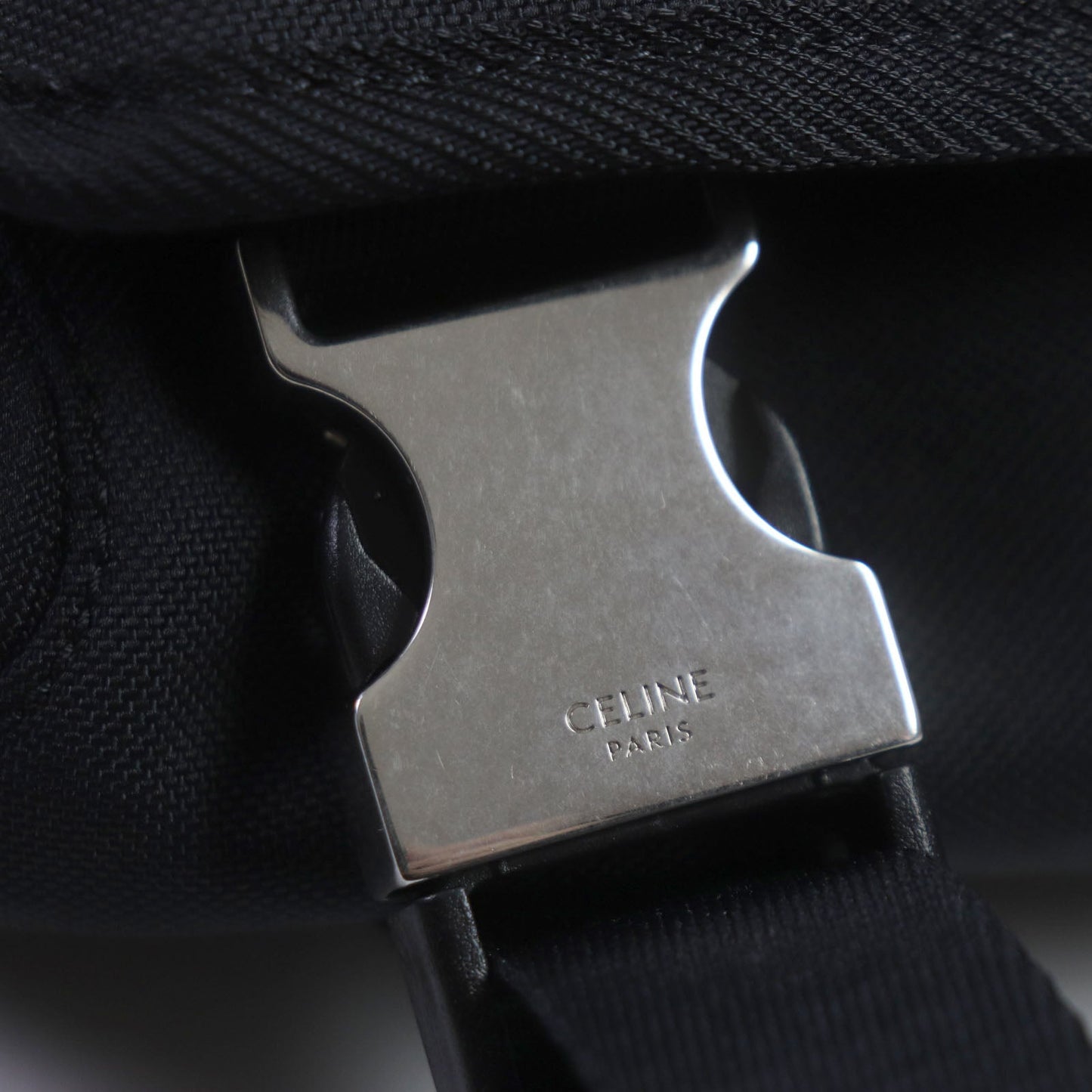 CELINE Sling bag 19869 Nylon black Medium Trekking Messenger mens Secondhand
