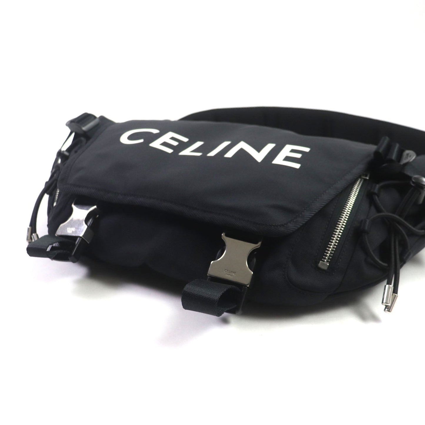 CELINE Sling bag 19869 Nylon black Medium Trekking Messenger mens Secondhand