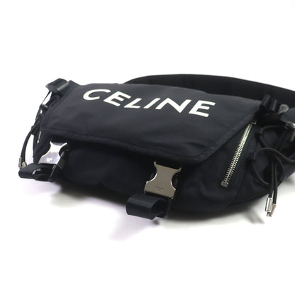 CELINE Sling bag 19869 Nylon black Medium Trekking Messenger mens Secondhand