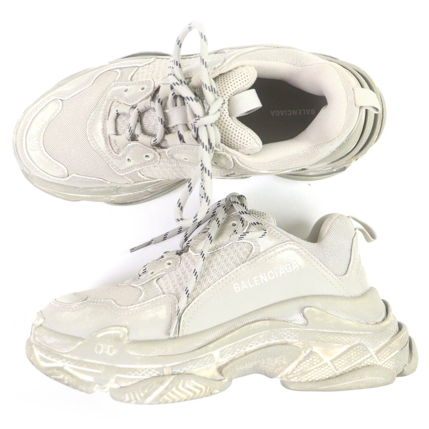 BALENCIAGA Low cut sneakers 536737 beige TRIPLE-S Triple S mens 26.5